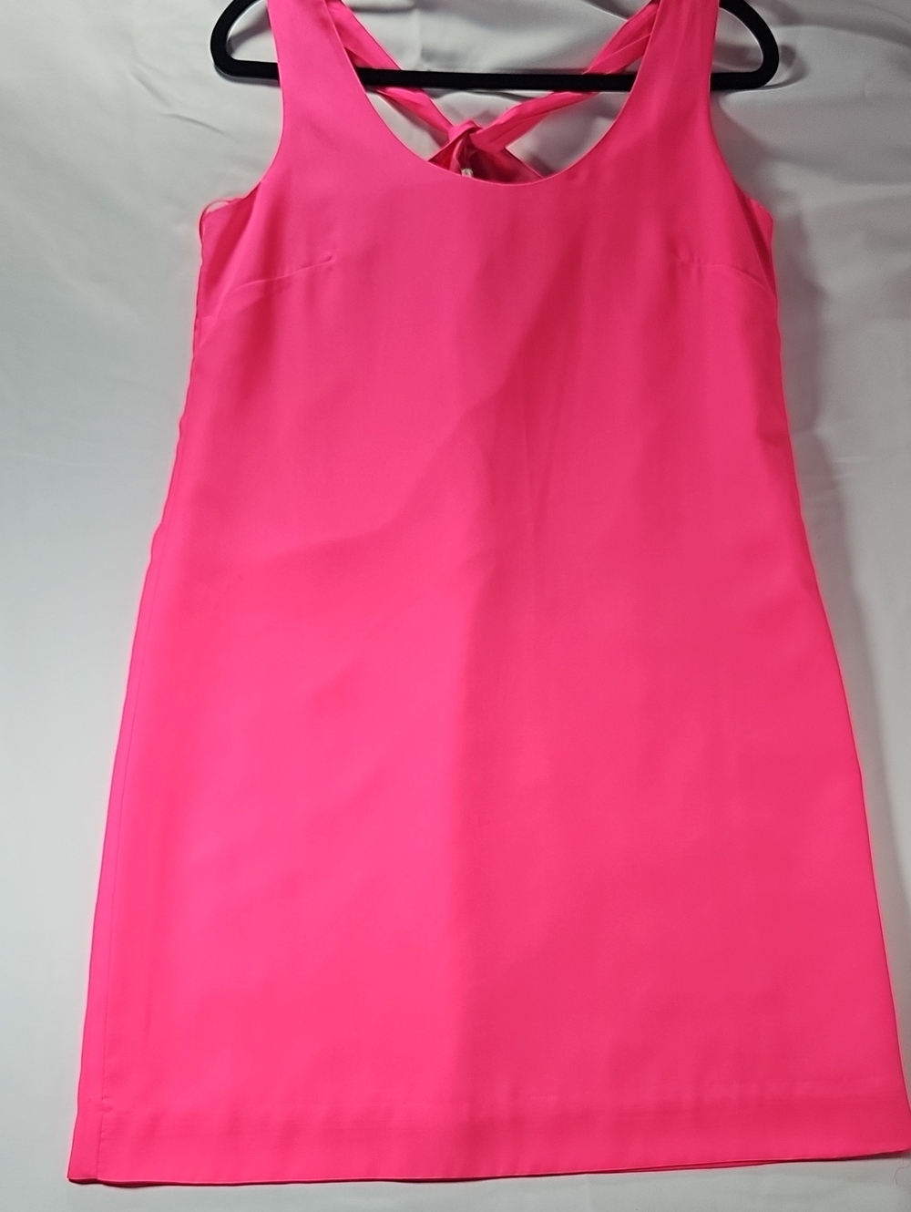 J. Crew Hot Pink Sleeveless Shift Dress with Crossed Back Straps